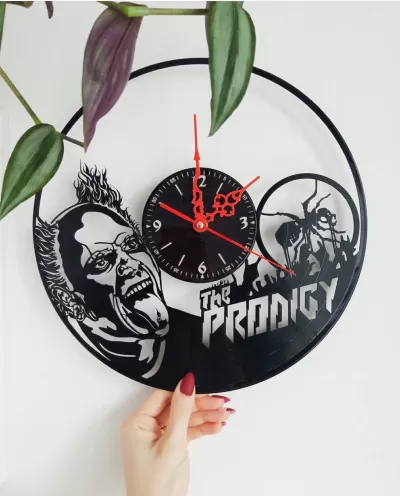 Lazer Kesim The Prodigy Vinil Plak Duvar Saati Ücretsiz Vektör CDR çizimi
