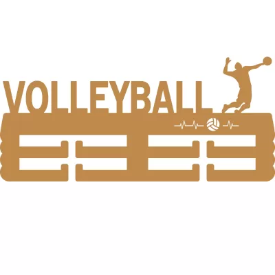 Lazer Kesim Voleybol Spor Madalya Teşhir Rafı Madalya Askısı Ücretsiz Vektör CDR çizimi