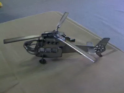 Lazer Kesim Helikopter 3D Model Ücretsiz Vektör CDR çizimi