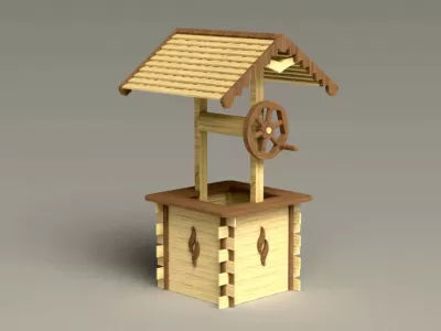 Lazer Kesim Kuyu 3D Model 4mm Ücretsiz Vektör CDR çizimi