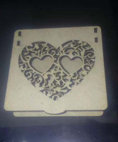 Lazer Kesim Ahşap Hediye Kutusu 80x80mm DXF Dosyası DXF çizimi