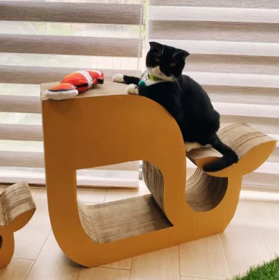 Lazer Kesim Balina Şeklinde Kedi Mağarası Kedi Evi Karton Kedi Tırmalama CDR çizimi