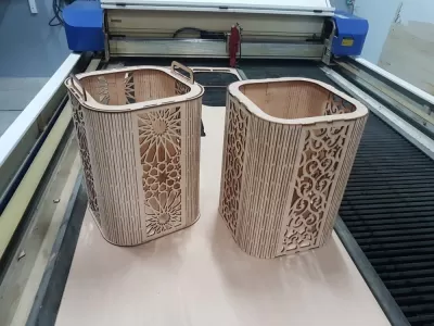Lazer Kesim Dekoratif Kalemlik DXF çizimi