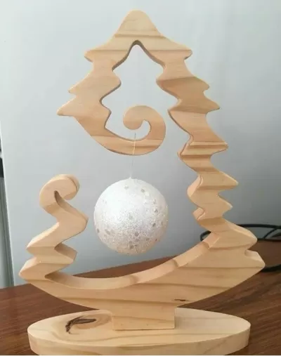 Lazer Kesim Noel Ağacı Süsü Tutucu Noel Süsü Standı Ücretsiz Vektör CDR çizimi