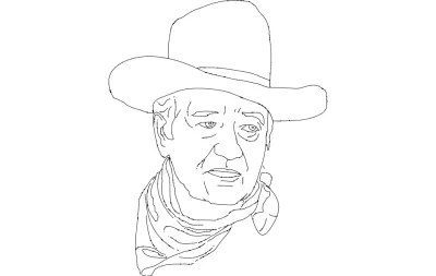 John Wayne 2 dxf Dosyası DXF çizimi
