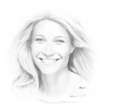Lazer Kesim Kazıma Gwyneth Paltrow Hollywood Aktris Kurşun Kalem Eskizi Ücretsiz Vektör CDR çizimi
