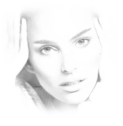 Lazer Kesim Kazıma Natalie Portman Kurşun Kalem Çizimi Portre Ücretsiz Vektör CDR çizimi