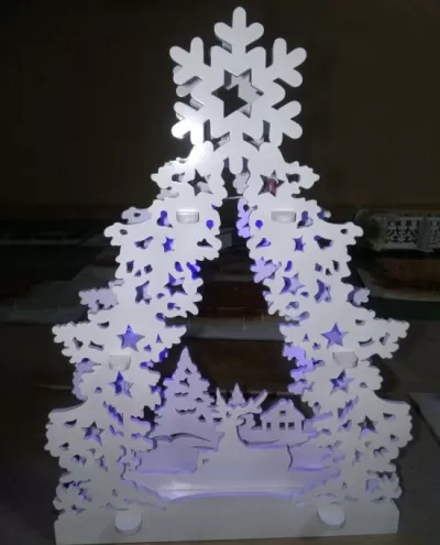 Lazer Kesim Noel Ağacı Süsü Noel Süsü Ücretsiz Vektör CDR çizimi
