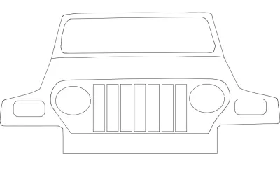 Jeep Yan dxf Dosyası DXF çizimi