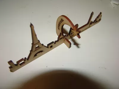 Lazer Kesim Masa Dekorasyonu Paris Silüeti Seville Silüeti 3mm DXF Dosyası DXF çizimi