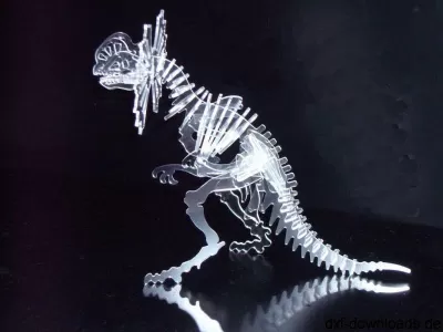 Akrep 3D yapboz dxf Dosyası DXF çizimi