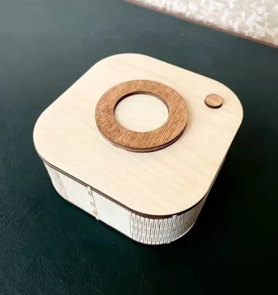 Lazer Kesim Instagram Tabelası Hediye Kutusu 4mm Ücretsiz Vektör CDR çizimi