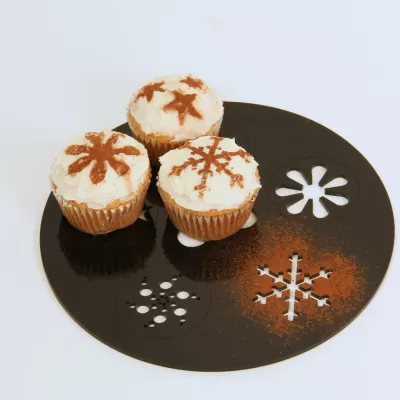 Lazer Kesim Cupcake Şablonu DXF Dosyası DXF çizimi