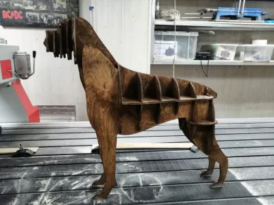 Lazer Kesim Boksör Köpeği 3D Puzzle Ücretsiz Vektör CDR çizimi