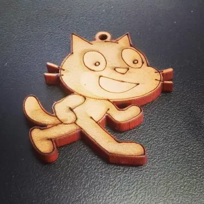 Lazer Kesim Kazıma Logolu Anahtarlık 3mm DXF Dosyası DXF çizimi