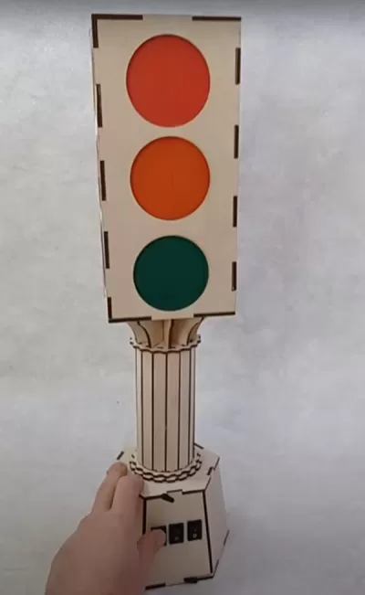 Lazer Kesim Trafik Işığı Oyuncak Ücretsiz Vektör CDR çizimi