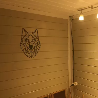 Lazer Kesim Kurt Duvar Dekoru DXF Dosyası DXF çizimi