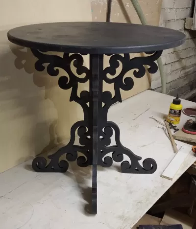 Lazer Kesim Dekoratif Sehpa Ev Mobilyası DXF Dosyası DXF çizimi