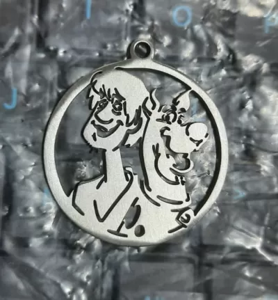 Lazer Kesim Scooby Doo Kolye DXF Dosyası DXF çizimi