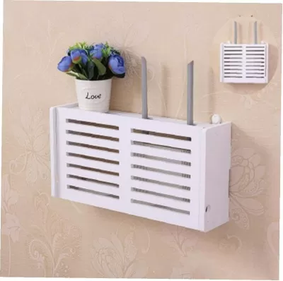 Lazer Kesim Kablosuz Router Saklama Kutusu Kablosuz Wifi Router Rafı Saklama Kutusu CDR çizimi