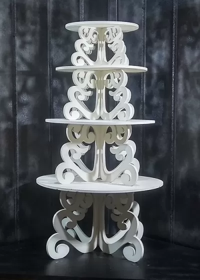 Lazer Kesim Cupcake ve Tatlı Standları DXF Dosyası DXF çizimi