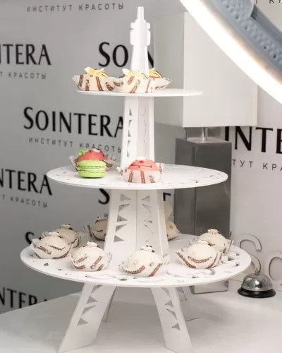 Lazer Kesim Eyfel Kulesi Cupcake Standı Doğum Günü Düğün Dekorasyonu Ücretsiz Vektör CDR çizimi