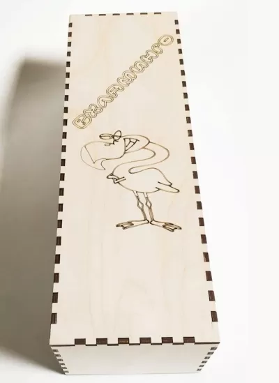 Lazer Kesim Flamingo Hediye Kutusu Ücretsiz Vektör CDR çizimi