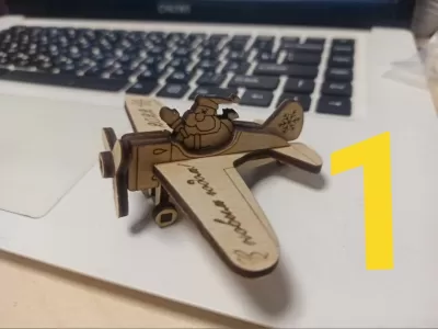 Lazer Kesim Noel Baba Uçak Noel Dekoru Ücretsiz Vektör CDR çizimi