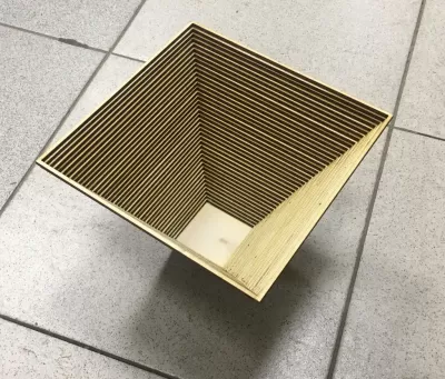 Lazer Kesim Ahşap Dekoratif Sepet DXF Dosyası DXF çizimi