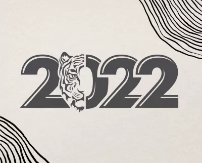 Lazer Kesim Oyma Kaplan Yılı 2022 Ücretsiz Vektör CDR çizimi
