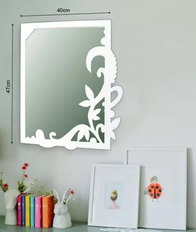 Lazer Kesim Dekoratif Ayna Çerçevesi DXF Dosyası DXF çizimi