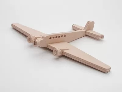 Lazer Kesim Uçak Modeli Junkers Ju 52 SVG Dosyası SVG çizimi