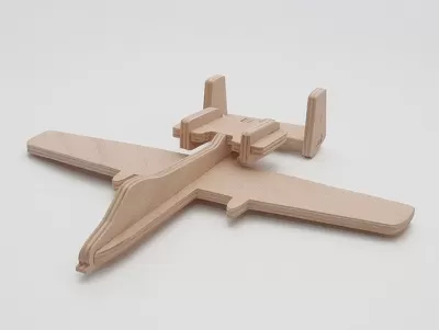 Lazer Kesim Uçak A-10 Thunderbolt Ahşap Model SVG Dosyası SVG çizimi