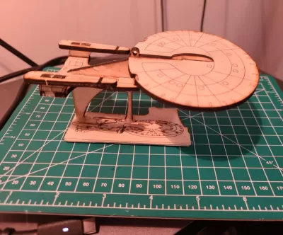 Lazer Kesim Star Trek Enterprise Gemisi Ücretsiz Vektör CDR çizimi