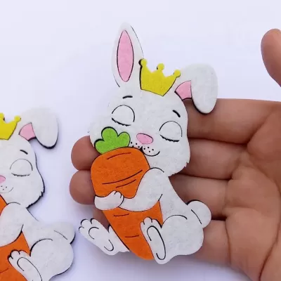Lazer Kesim Tavşan Dekor DXF Dosyası DXF çizimi