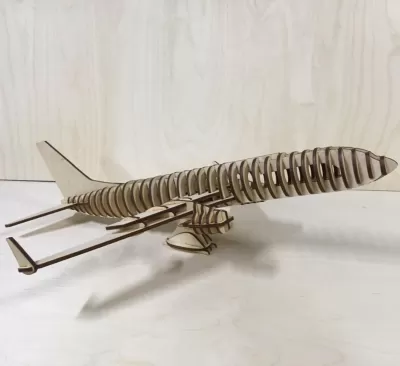 Lazer Kesim Uçak 3D Model Ücretsiz Vektör CDR çizimi