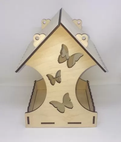 Lazer Kesim Kuş Yemiği Şablonu DXF Dosyası DXF çizimi