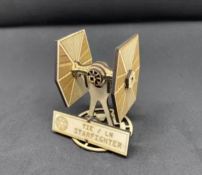 Lazer Kesim Star Wars TIE Fighter Ücretsiz Vektör CDR çizimi