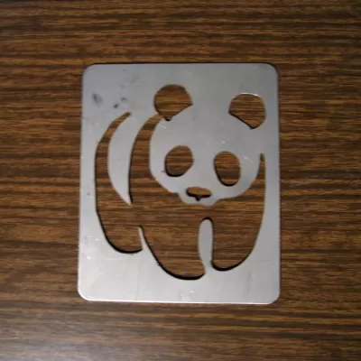 Lazer Kesim WWF Panda Ücretsiz Vektör CDR çizimi