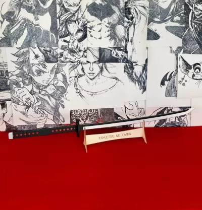 Lazer Kesim Tanjiro Katana Kılıcı 4mm Ücretsiz Vektör CDR çizimi