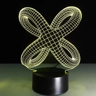 Lazer Kesim Sanat Düğümü 3D İllüzyon Lamba Ücretsiz Vektör CDR çizimi