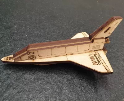 Lazer Kesim Uzay Mekiği 3D Model DXF Dosyası DXF çizimi