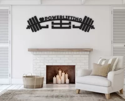 Lazer Kesim Powerlifting Madalya Askısı Sergileme Ücretsiz Vektör CDR çizimi