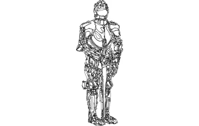 Armorsuit dxf Dosyası DXF çizimi