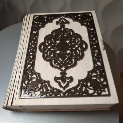 Lazer Kesim Kitap Saklama Kutusu Ücretsiz Vektör CDR çizimi