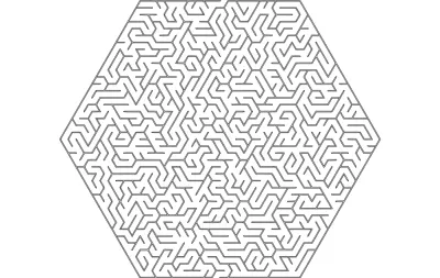 Labirent Altıgen Şekil dxf Dosyası DXF çizimi