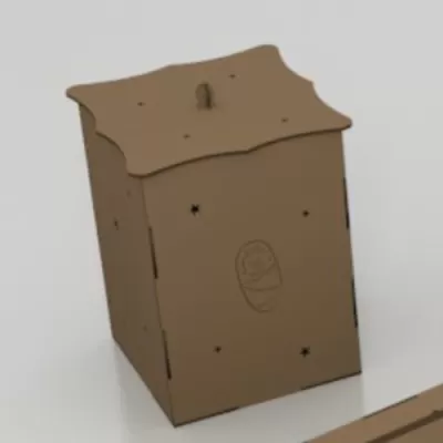 Lazer Kesim Çöp Kovası Bebek Yürüteç Oyuncak MDF 3mm Ücretsiz Vektör CDR çizimi
