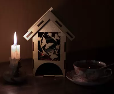 Lazer Kesim Çay Poşeti Tutucu Çay Evi Ücretsiz Vektör CDR çizimi
