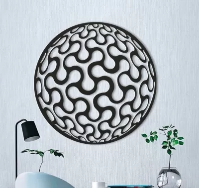 Lazer Kesim Top Duvar Dekoru DXF Dosyası DXF çizimi