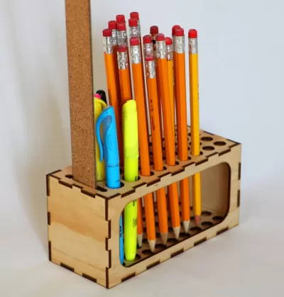 Lazer Kesim Masa Kalemlik Organizer 3mm DXF Dosyası DXF çizimi